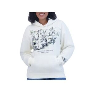 New Disney Cozy Winnie the Pooh Christopher Robin Hooded Sweatshirt S Nostalgia